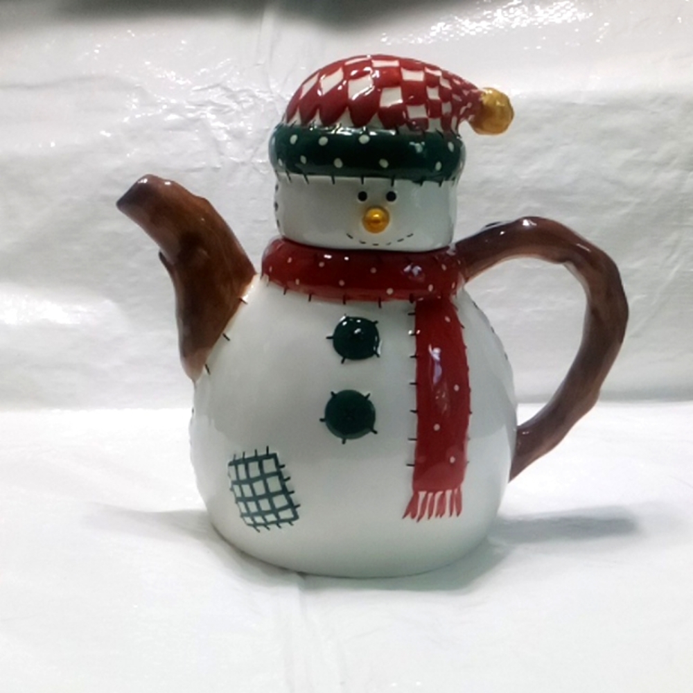 Snow Man tea pot